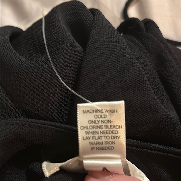 LOFT Black A-Line Midi Dress with Flutter Cap Sleeves-NWT - Picture 6 of 6